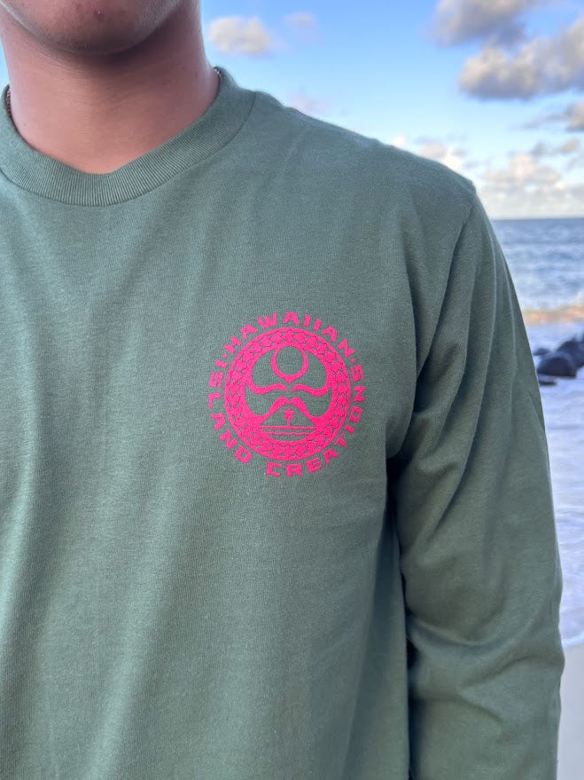 HIC APIA DOT LONG SLEEVE TEE - MILITARY GREEN