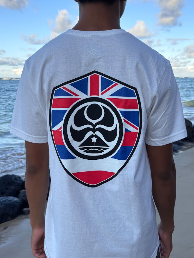 HIC FLAG SHIELD TEE - WHITE