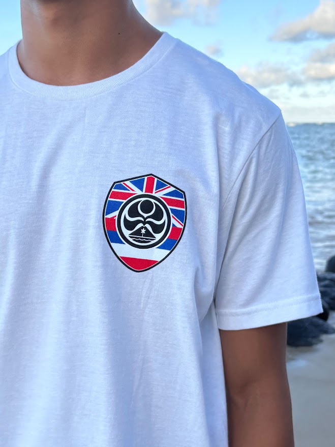HIC FLAG SHIELD TEE - WHITE