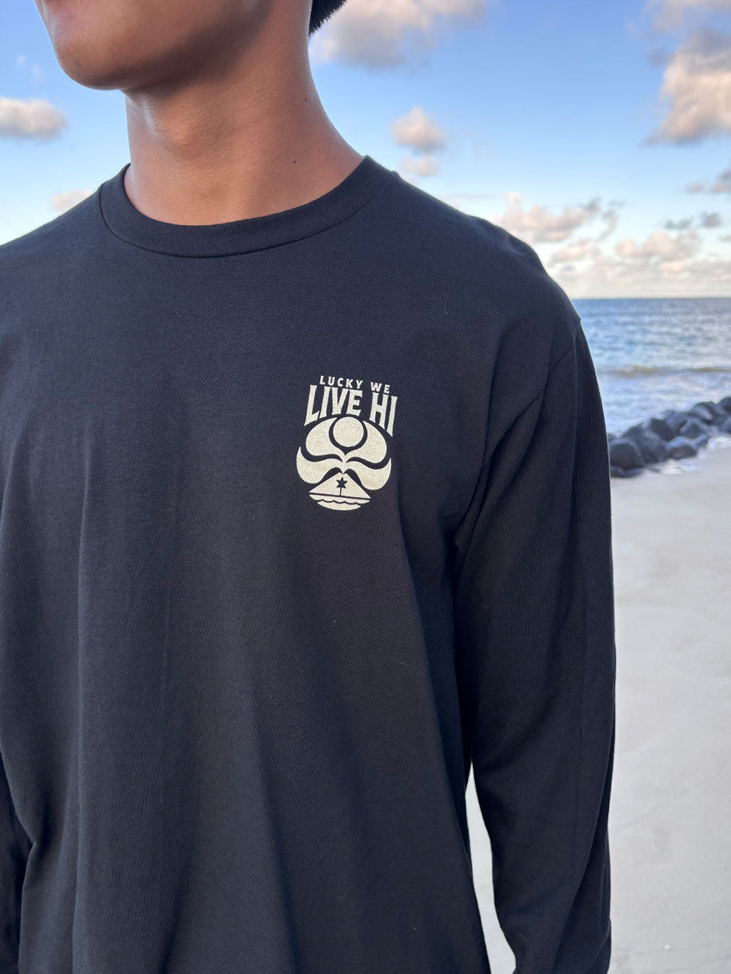 HIC LUCKY WE LIVE HI LONG SLEEVE - BLACK