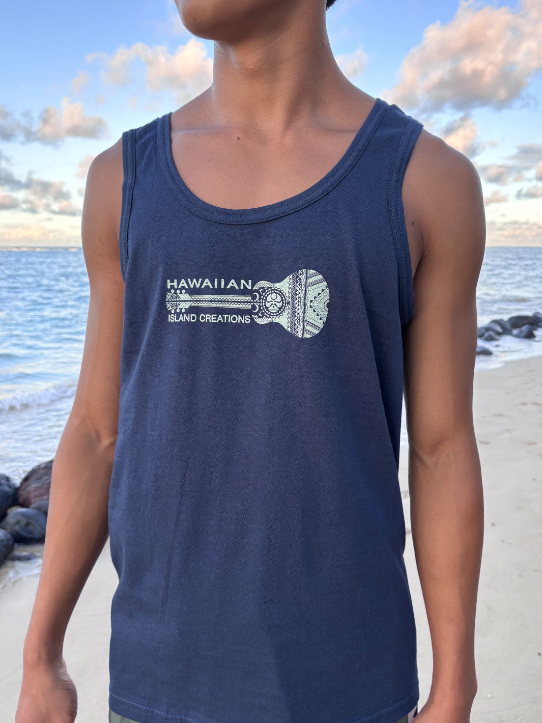 HIC HAWAIIAN SOUL TANK TOP - NAVY BLUE