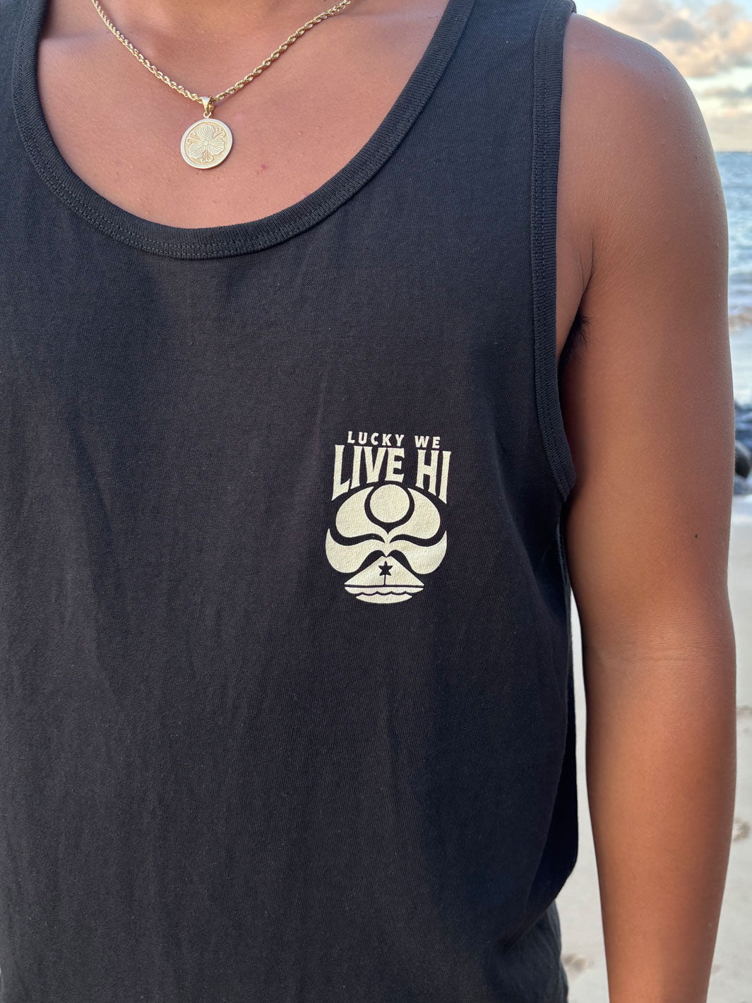 HIC LUCKY WE LIVE HI TANK TOP - BLACK