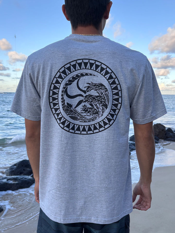 HIC MANJI DOT BIG BRADDAH TEE - HEATHER GRAY