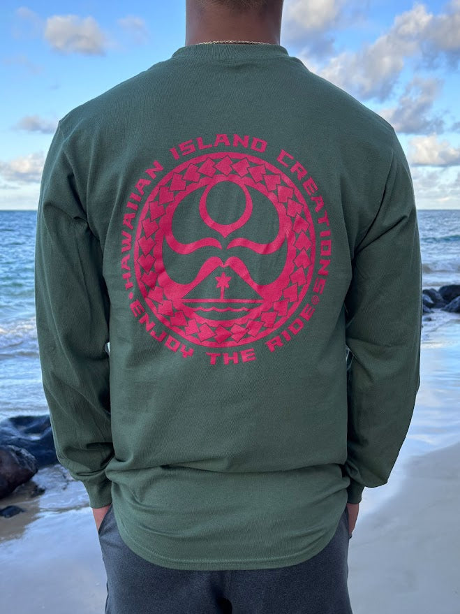 HIC APIA DOT LONG SLEEVE TEE - MILITARY GREEN
