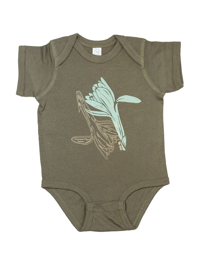 HIC TUBEROSE INFANT ONESIE - MILITARY GREEN