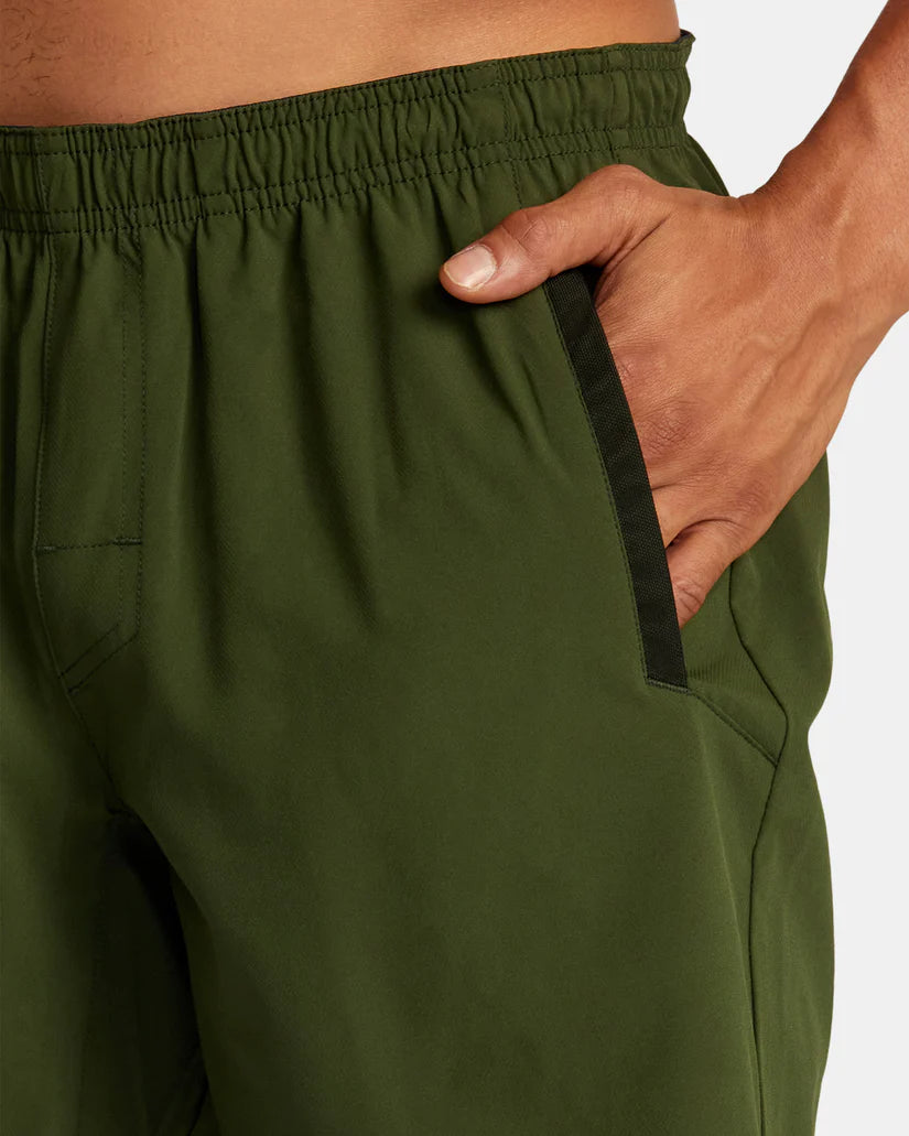 RVCA YOGGER STRETCH 17" SHORT - JUNGLE GREEN