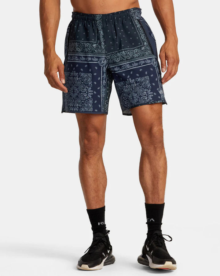 RVCA YOGGER STRETCH 17" SHORTS - BLUE