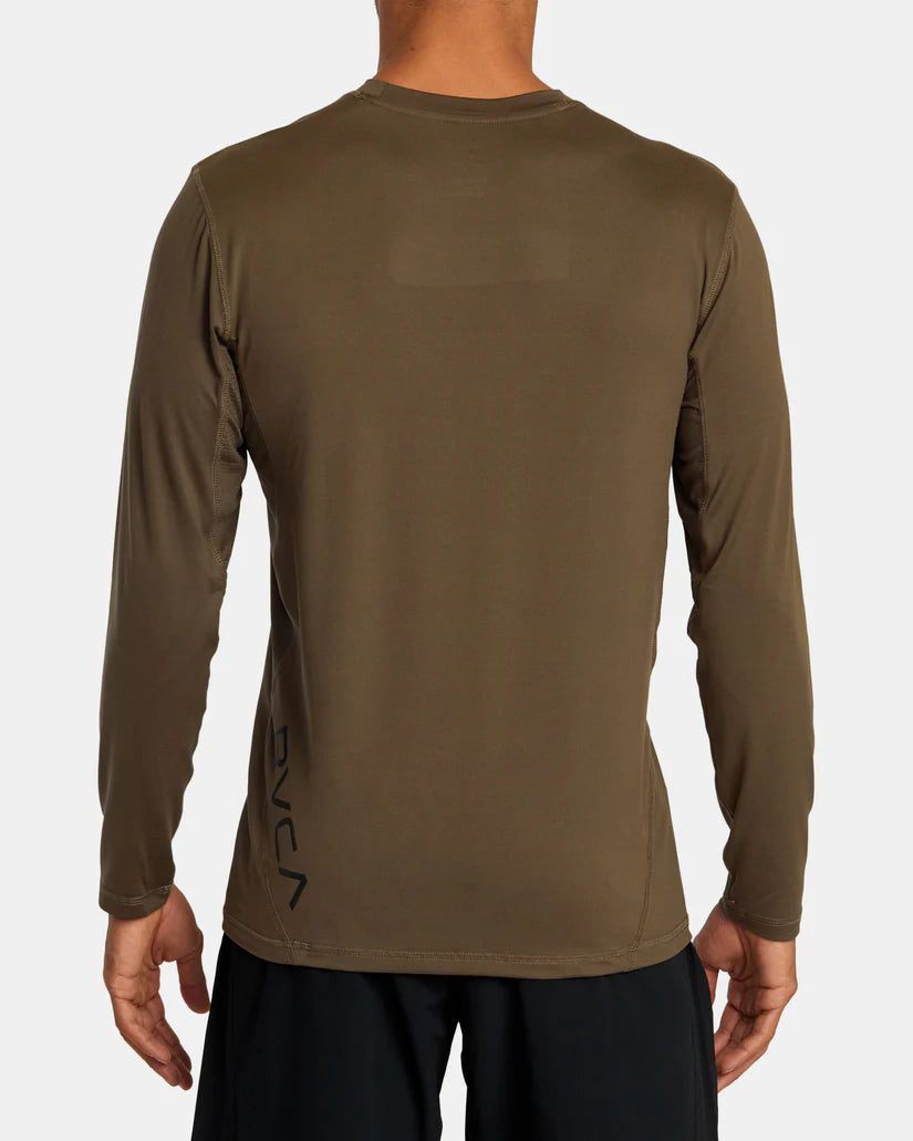 RVCA SPORT VENT LONG SLEEVE TEE - MOCHA