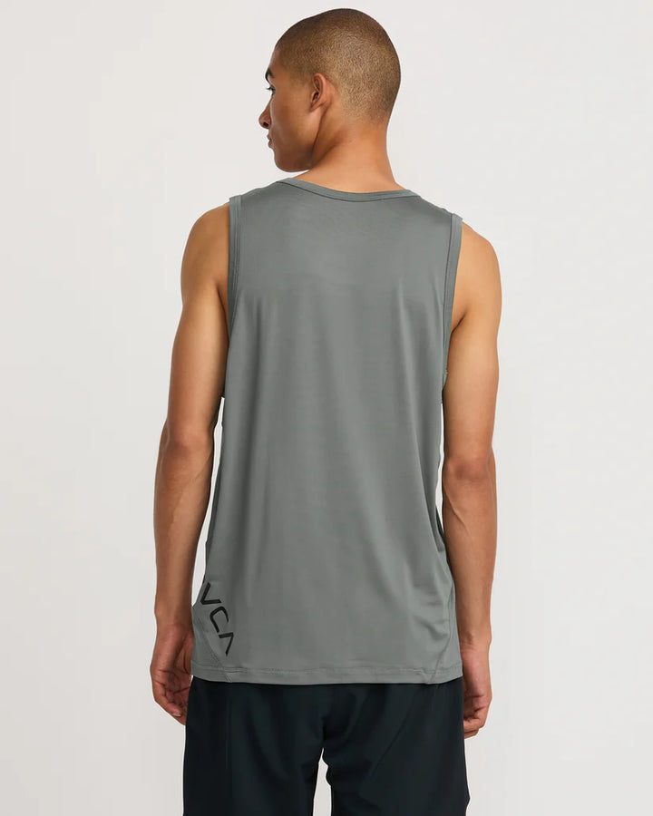 RVCA SPORT VENT ATHLETIC TANK TOP - SAGE LEAF