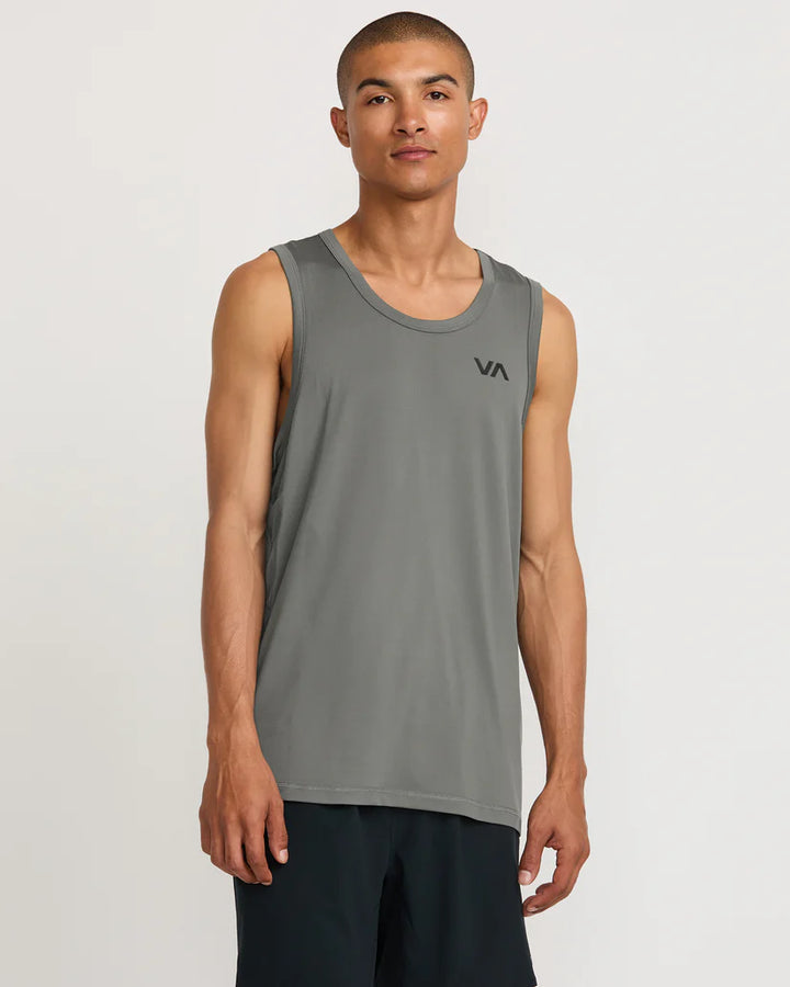 RVCA SPORT VENT ATHLETIC TANK TOP - SAGE LEAF