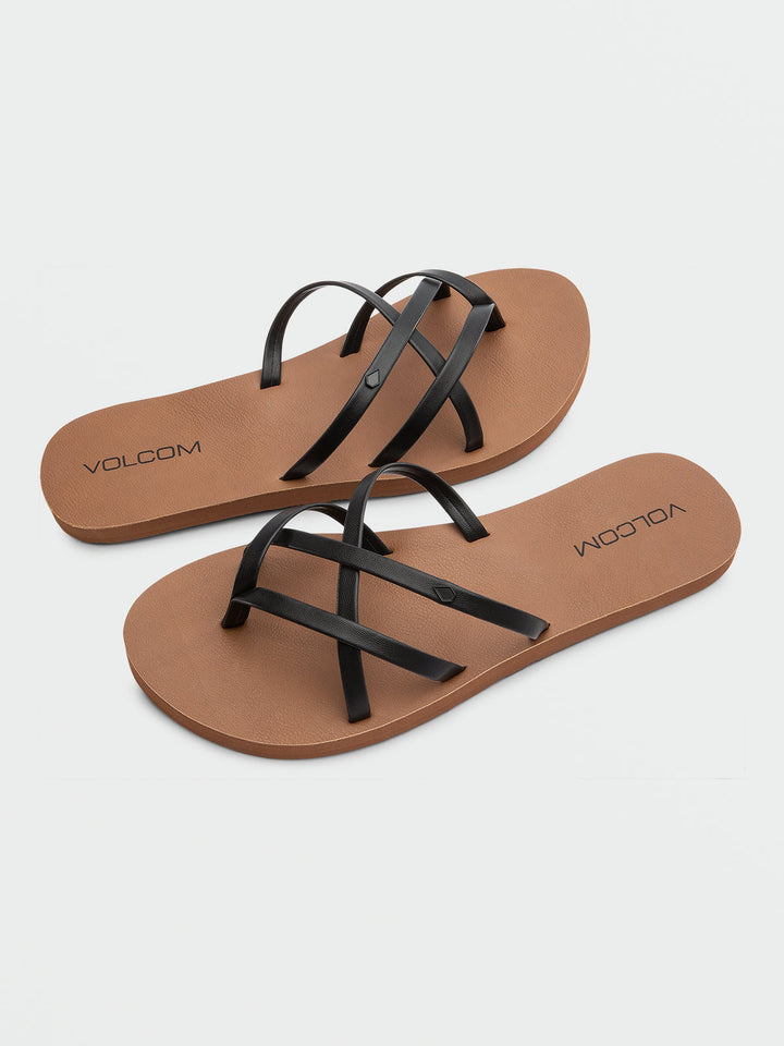 VOLCOM NEW SCHOOL II WOMENS SANDAL- BLACK