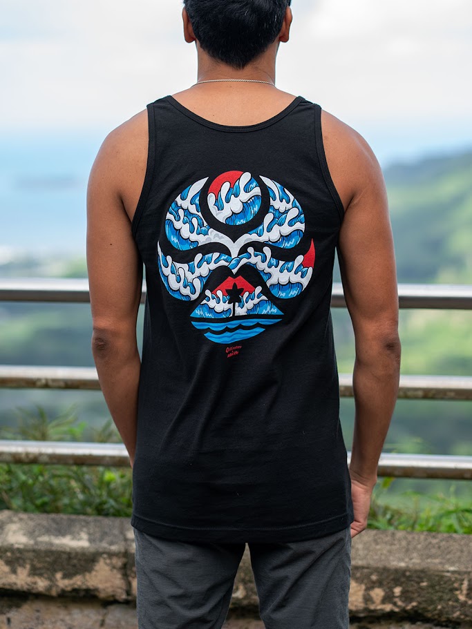 HIC THE WAVE AARON KAI  TANK TEE - BLACK