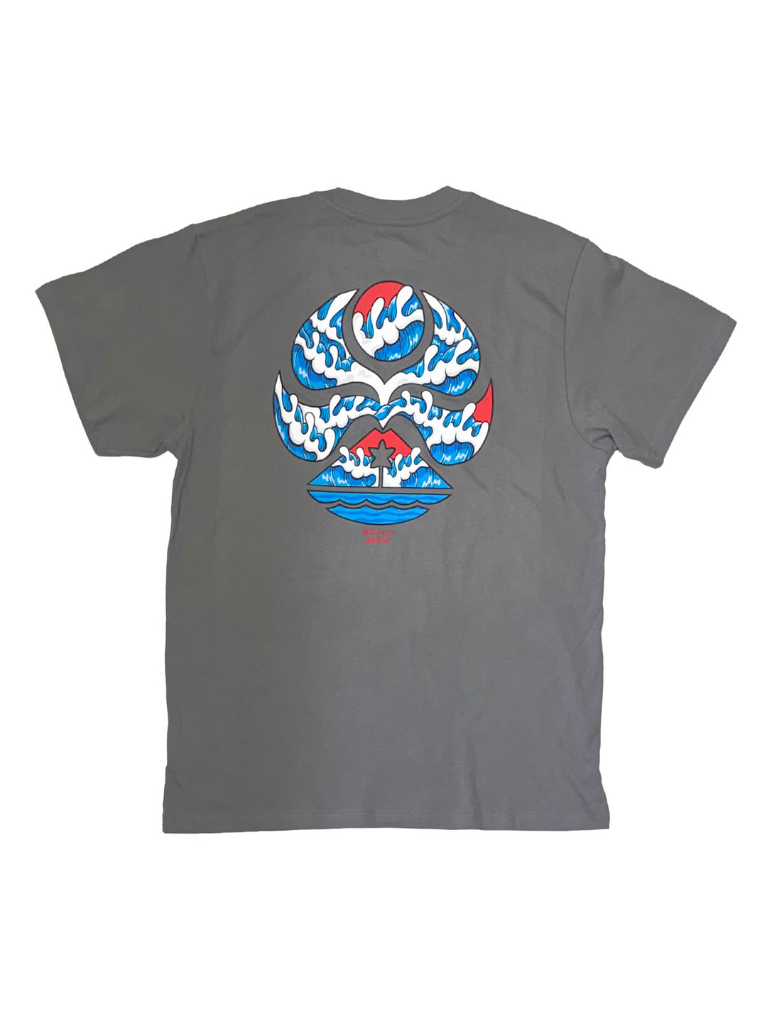 HIC THE WAVE AARON KAI TEE - CHARCOAL
