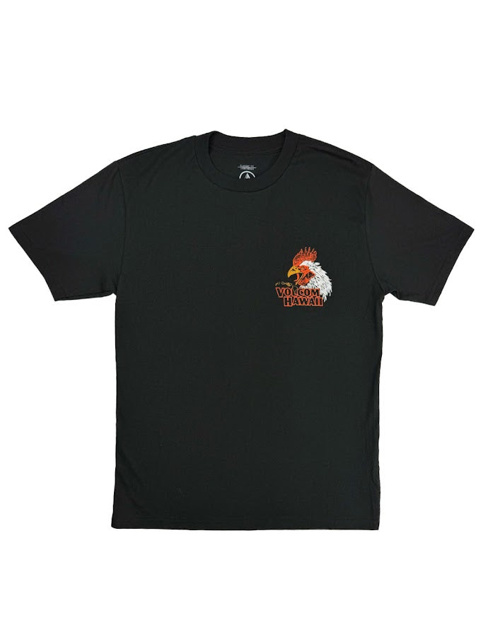 VOLCOM YEWSTER ROOSTER TEE - BLACK