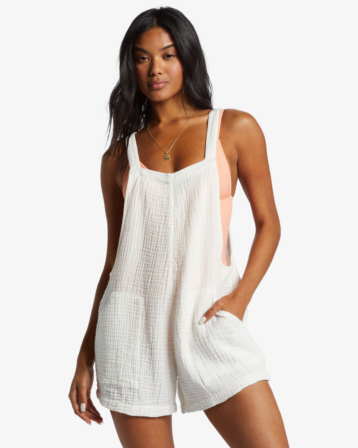 BILLABONG BEACH CRUSH OVERALL - WHITE