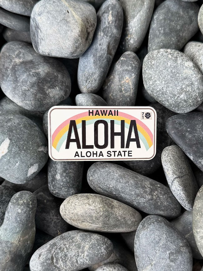 HIC LICENSE PLATE ALOHA MAGNET