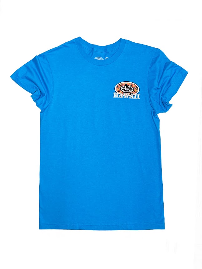 HIC ALOHA OVAL TEE - SAPPHIRE