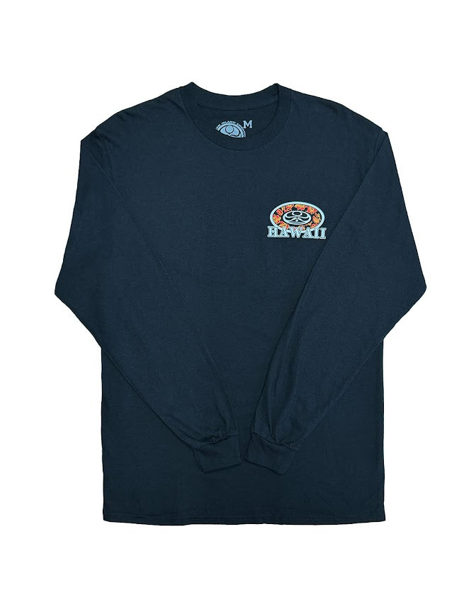 HIC ALOHA OVAL LONG SLEEVE TEE - BLACK
