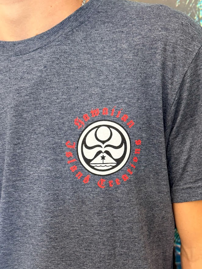 HIC ALOHA TUSK TEE - HEATHER NAVY