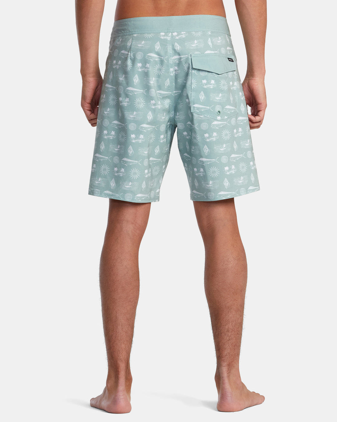 RVCA DORADO HEMP STRETCH BOARDSHORTS - GREEN