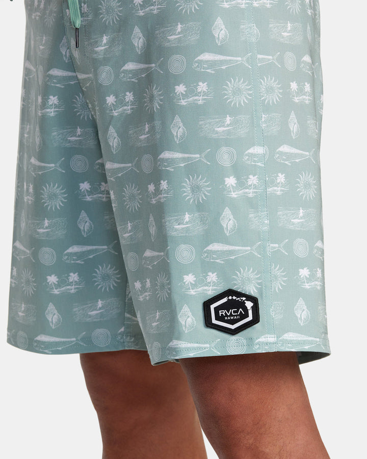 RVCA DORADO HEMP STRETCH BOARDSHORTS - GREEN