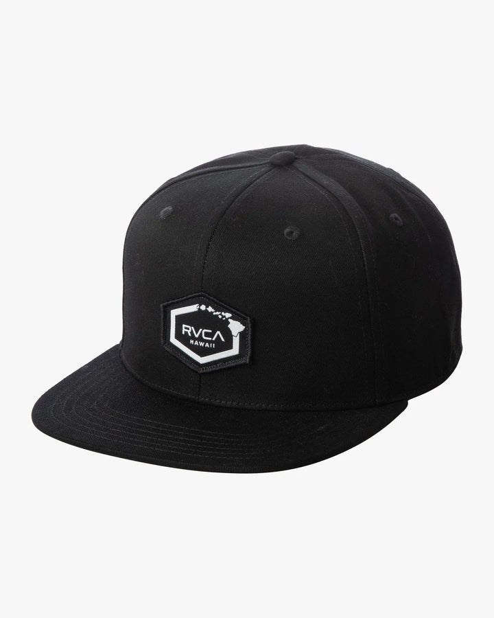RVCA ISLAND HEX SNAPBACK HAT - BLACK