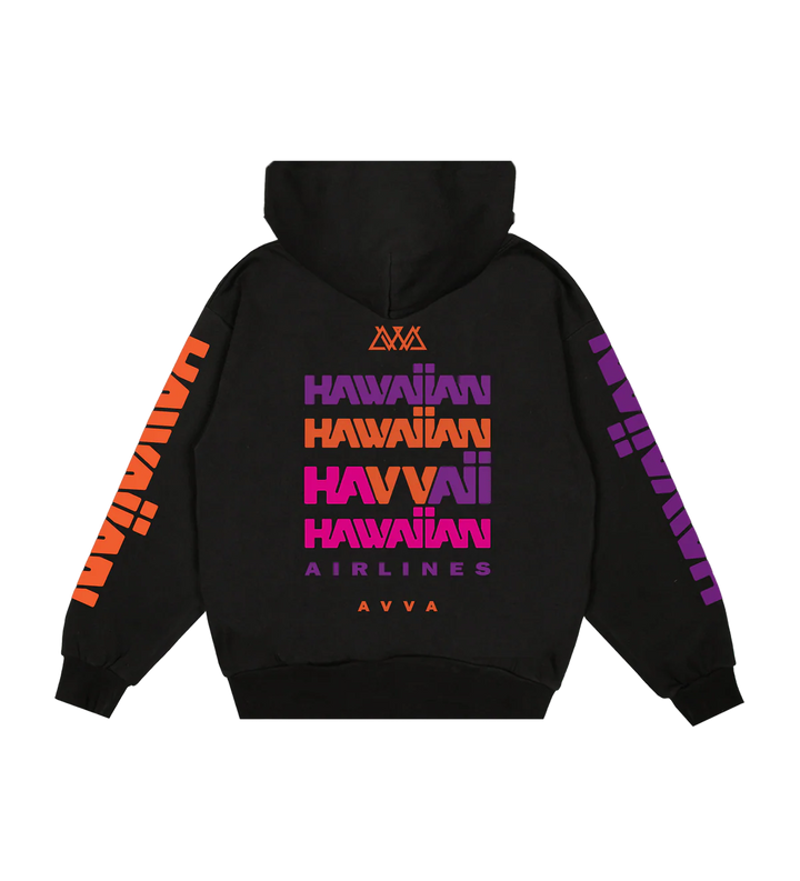 AVVA BRAND HAVVAIIAN HOODIE - BLACK