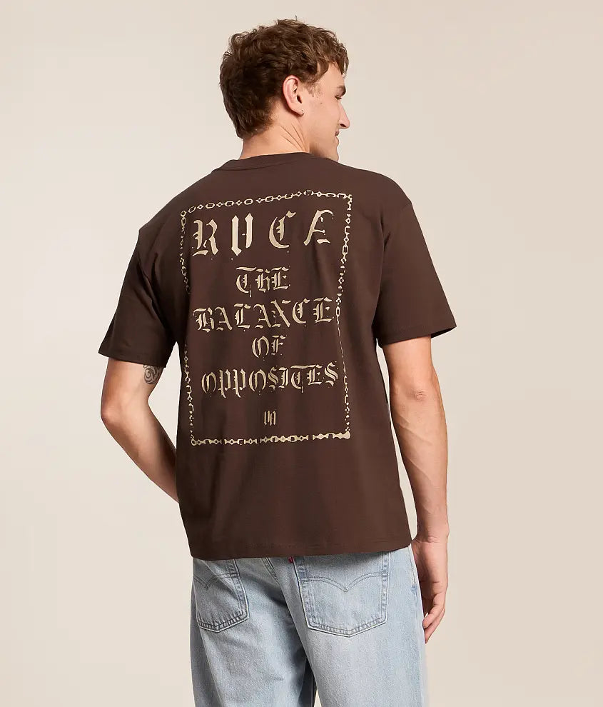 RVCA DARK LINK TEE - MOCHA