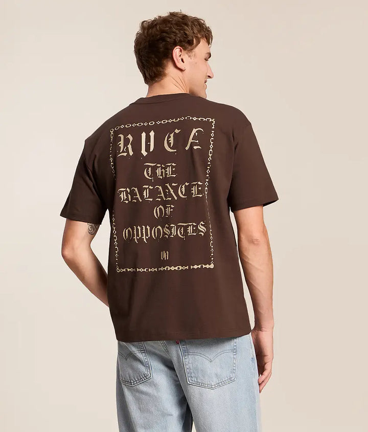 RVCA DARK LINK TEE - MOCHA