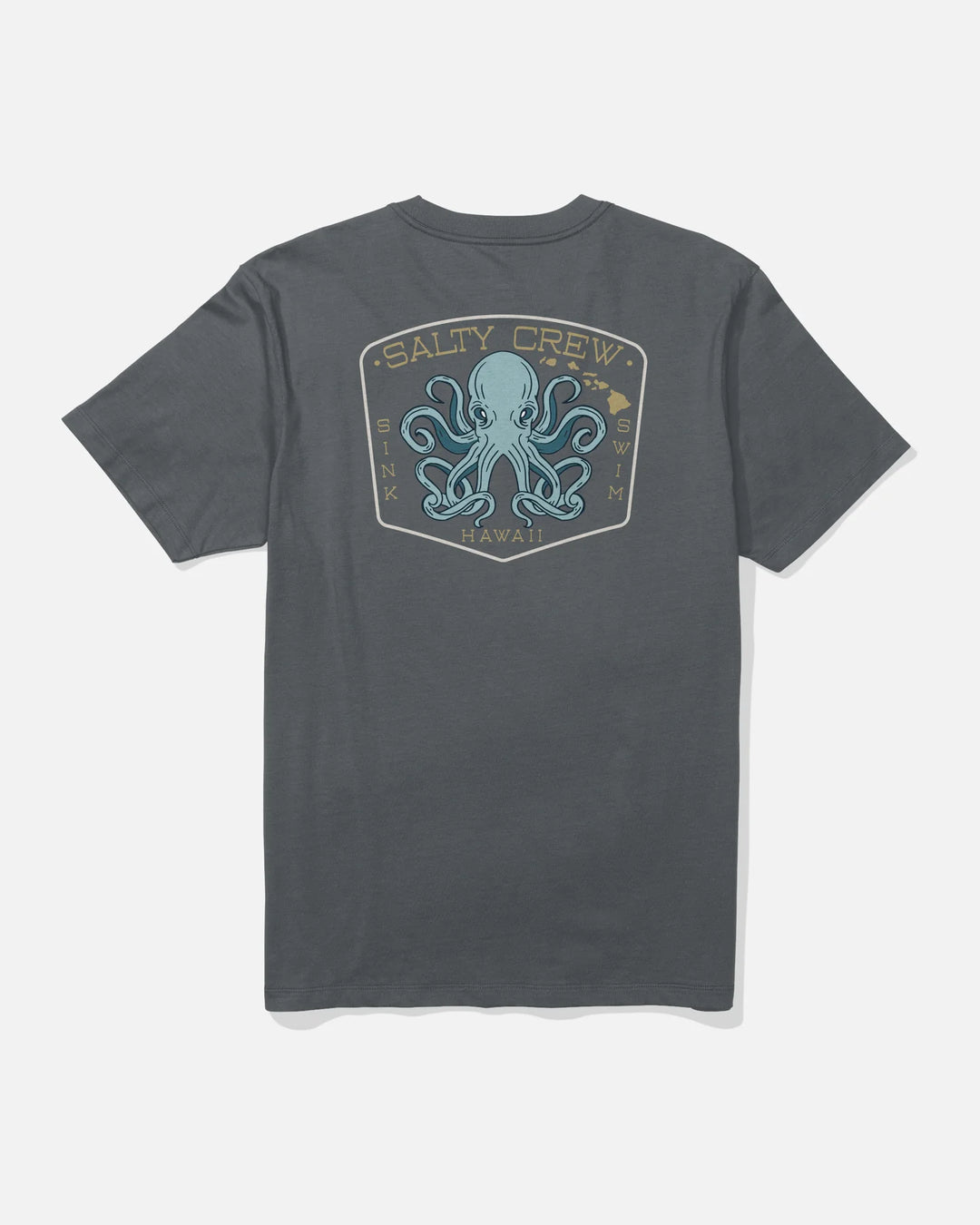 SALTY CREW HAWAII TAKO CLUB TEE - CHARCOAL