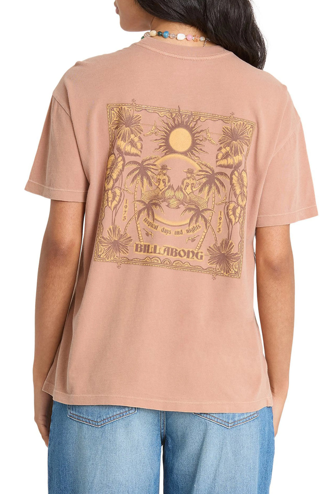 BILLABONG HELLO SUNDOWN WOMENS TEE - SUGAR ALMOND (SGA)