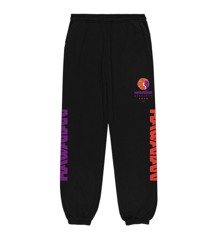 AVVA BRAND HAVVAIIAN SWEAT PANT - BLACK