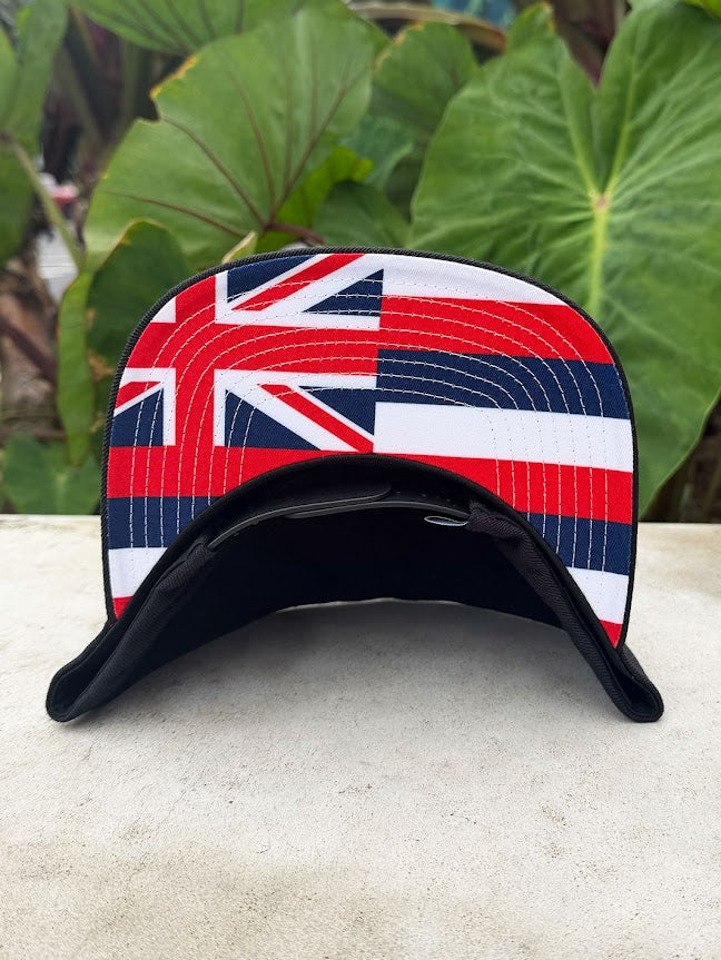 HURLEY HAWAII SNAPBACK HAT - BLACK (022)