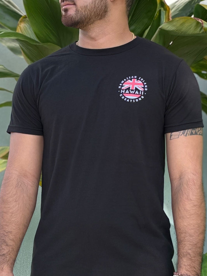 HIC FLAG CIRCLE EMBLEM TEE - BLACK