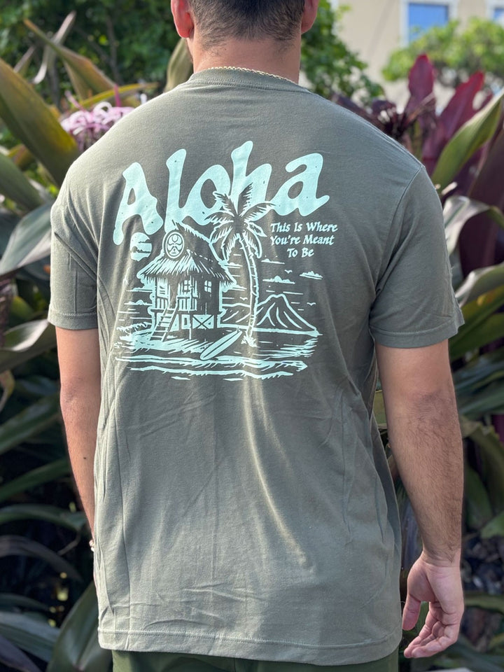 HIC ALOHA SHACK TEE - GREEN