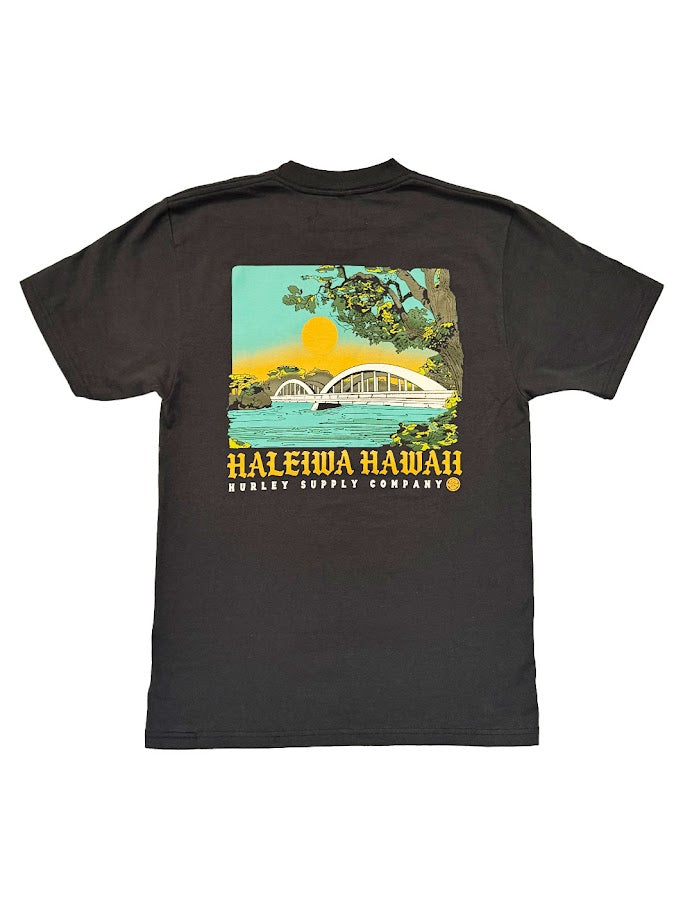 HURLEY X HIC LOCAL CREATIONS TEE - FADED BLACK (004)