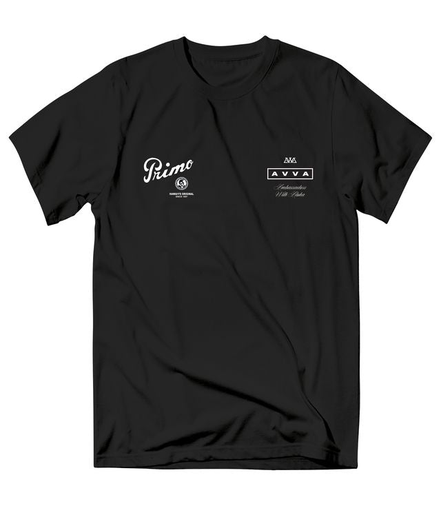 AVVA BRAND PRIMO BACKSIDE TEE - BLACK