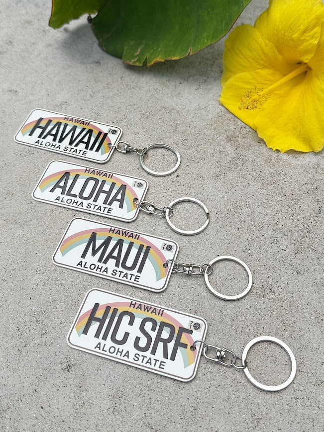 HIC LICENSE PLATE HAWAII KEYCHAIN