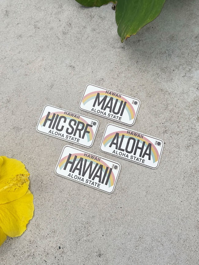 HIC LICENSE PLATE ALOHA MAGNET