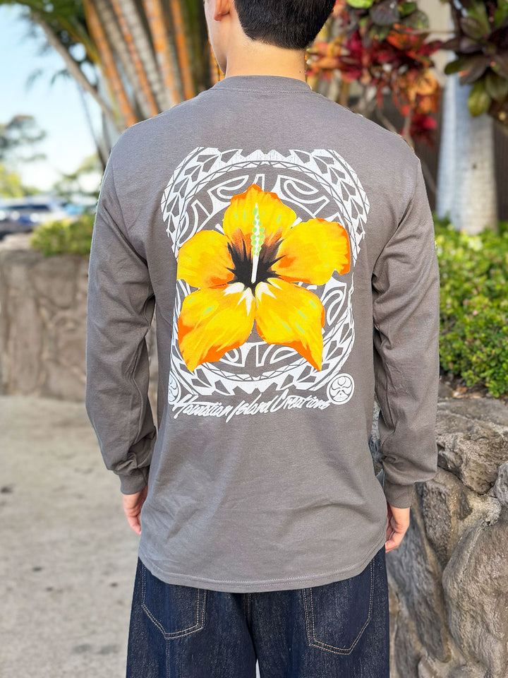 HIC MASINA LONG SLEEVE TEE - CHARCOAL