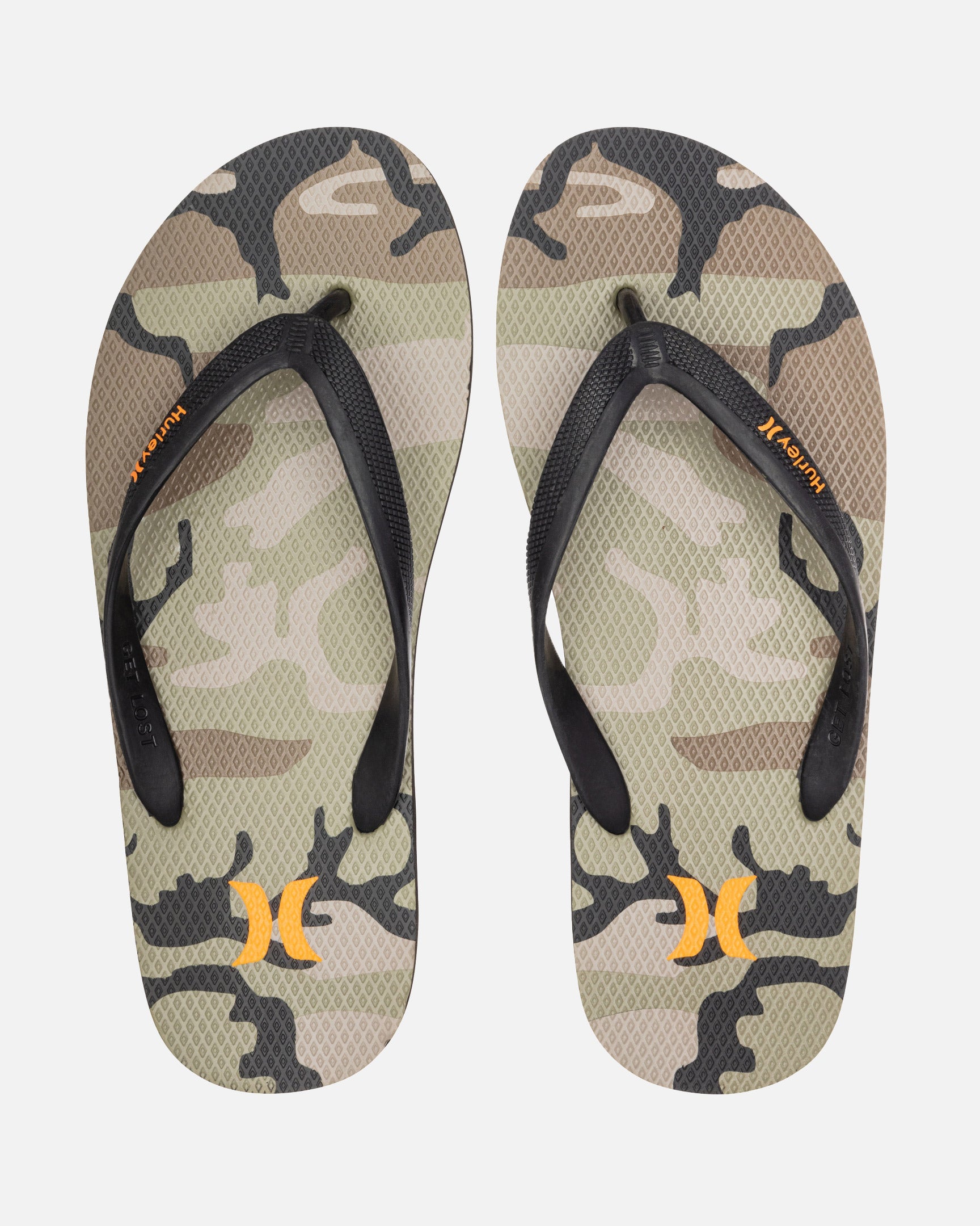 Hurley Mens Icon Printed Sandals Black 11