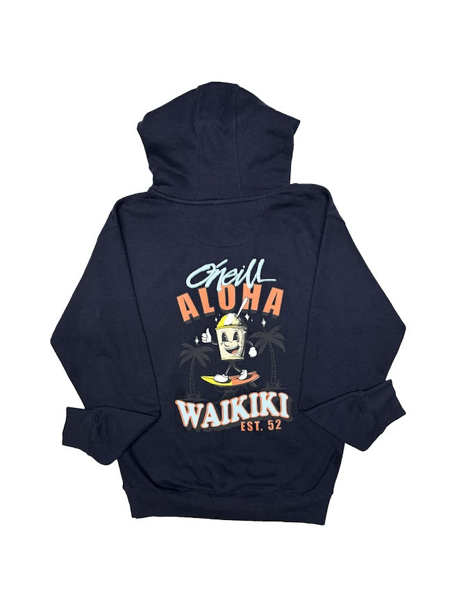 O'NEILL HAWAII WAIKIKI SNACK TIME CLASSIC HOODIE - NAVY BLUE