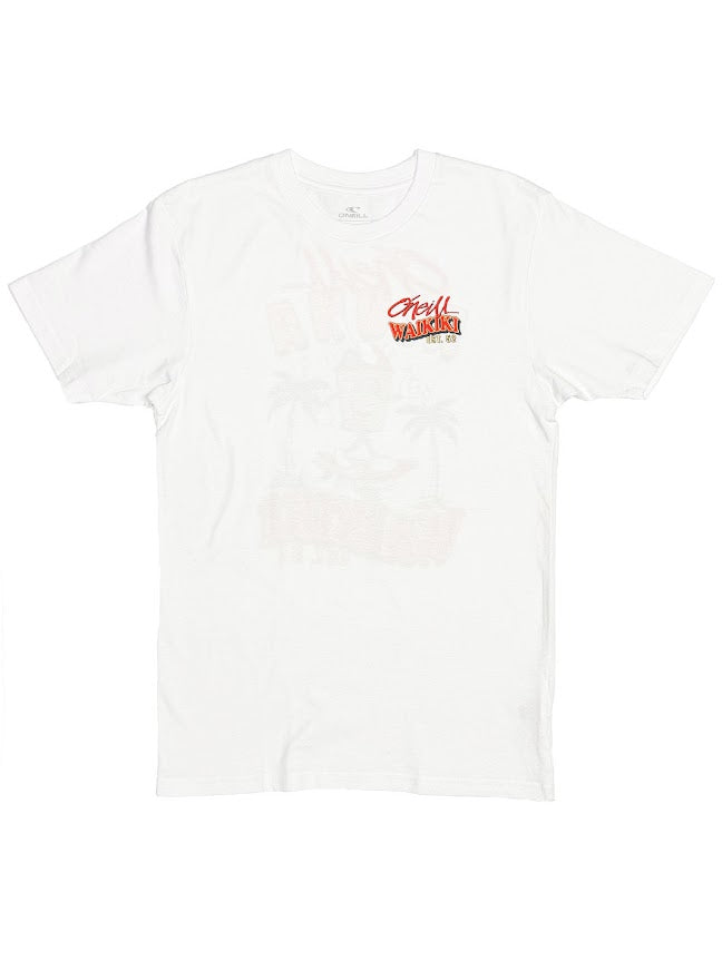 O'NEILL HAWAII WAIKIKI SNACK TIME CLASSIC TEE - WHITE