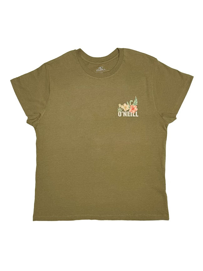 O'NEILL HAWAII FLORAL BOYFRIEND WOMENS TEE - OLVB