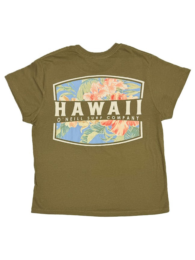 O'NEILL HAWAII FLORAL BOYFRIEND WOMENS TEE - OLVB