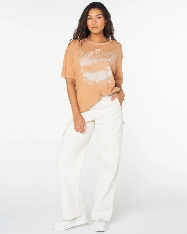 ROXY PARADISE OASIS WOMENS TEE - CAMEL