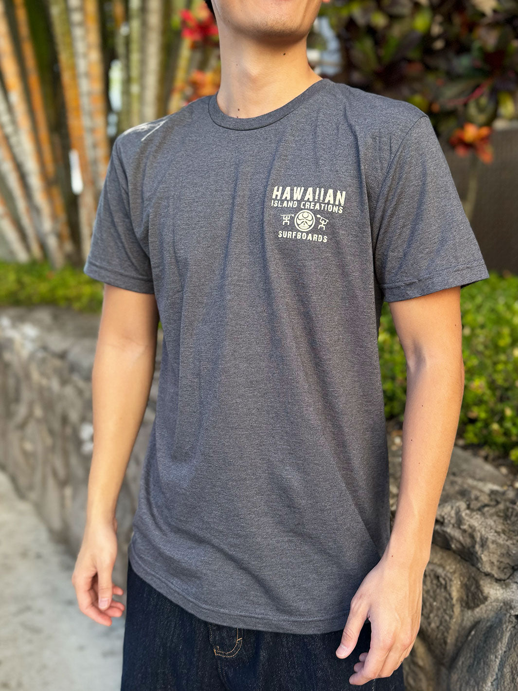 HIC PETRO SURF TEE - HEATHER CHARCOAL