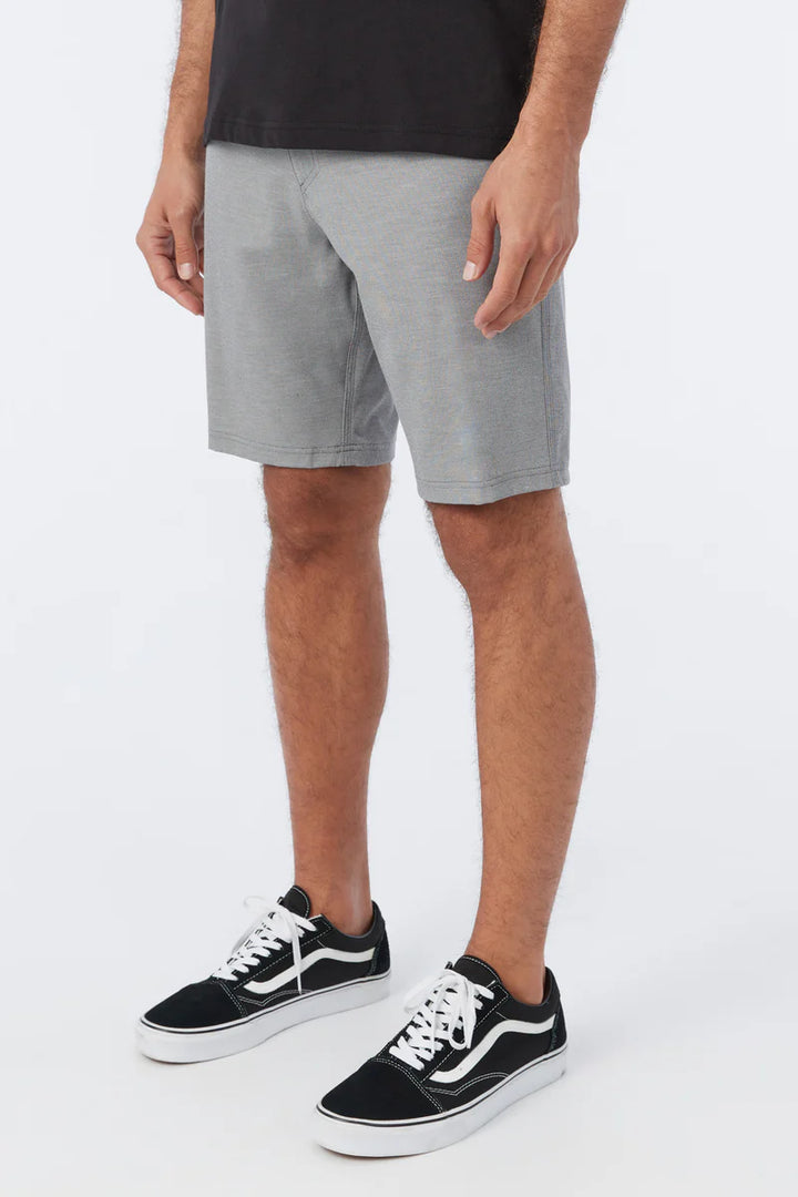 O'NEILL RESERVE LIGHT CHECK 19" HYBRID SHORTS - GRAPHITE