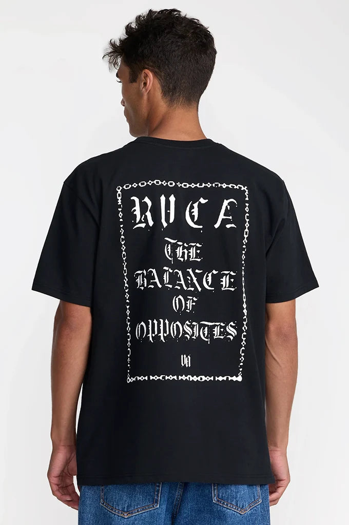 RVCA DARK LINK TEE - BLACK