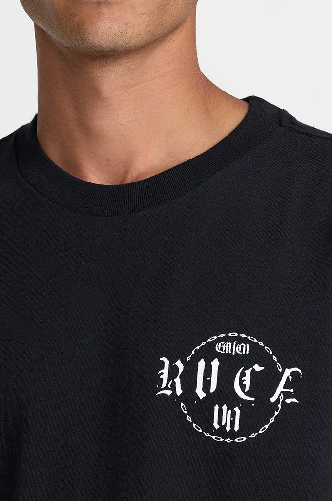 RVCA DARK LINK TEE - BLACK